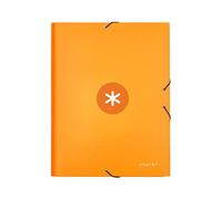 Carpeta de gomas Liderpapel folio de cartón de color mostaza