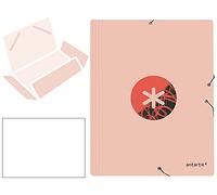 Carpeta liderpapel antartik gomas a4 3 solapas carton forrado trending 2020 color coral