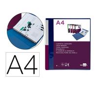 Carpeta liderpapel canguro 2 anillas 25 mm mixtas polipropileno din a4 azul translucido