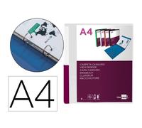 Liderpapel, Carpeta Canguro, 2 Anillas, Carpeta para Documentos 25 mm, Mixtas, Polipropileno, Formato A4, Traslúcido