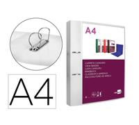 Liderpapel, Carpeta Canguro, 2 Anillas, 40 mm, Mixtas, Polipropileno, Formato A4, Funda en Portada para Personalizar Transparente