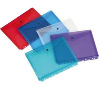 Carpeta liderpapel dossier broche 36669 polipropileno din a4 pack de 5 col.surtidos transparente multitaladro
