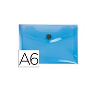 Carpeta liderpapel dossier broche 44232 polipropileno din a6 azul translucido