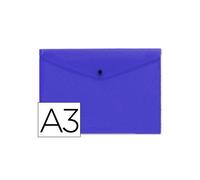 Carpeta liderpapel dossier broche 44242 polipropileno din a3 azul translucido