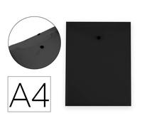Carpeta liderpapel dossier broche polipropileno din a4 formato vertical con fuelle negro opaco pack 10 unidades