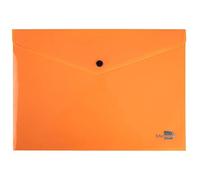 Liderpapel Carpeta dossier broche polipropileno DIN A4 naranja flúor opaco 50 hojas