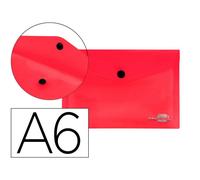 Carpeta liderpapel dossier broche polipropileno din a6 rojo transparente - DS61
