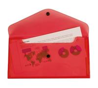 Carpeta liderpapel dossier broche polipropileno tamaño sobre americano 260x140 mm rojo translucido