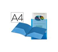 Dossier Bag con Doble Bolsa Din A4 Azul