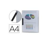 Carpeta liderpapel dossier pinza lateral 35445 polipropileno din a4 incolora 30 hojas pinza giratoria