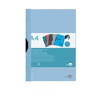 Carpeta liderpapel dossier pinza lateral polipropileno din a4 celeste opaco 30 hojas pinza deslizante