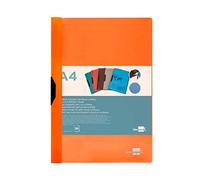 Carpeta liderpapel dossier pinza lateral polipropileno din a4 naranja fluor opaco 30 hojas pinza deslizante - DP22