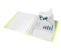 CARPETA LIDERPAPEL ESCAPARATE 30 FUNDAS POLIPROPILENO DIN A4 AMARILLO FLUOR OPACO