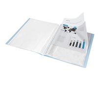 Carpeta liderpapel escaparate 30 fundas polipropileno a4 celeste opaco - EC76
