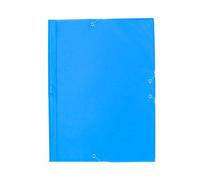 CARPETA LIDERPAPEL GOMAS PLASTICO FOLIO SOLAPAS COLOR CELESTE
