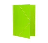 CARPETA LIDERPAPEL GOMAS PLASTICO FOLIO SOLAPAS COLOR VERDE PISTACHO
