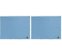 CARPETA LIDERPAPEL GOMAS SOLAPAS POLIPROPILENO DIN A4 CELESTE OPACO (Paquete de 2)