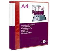 Carpeta liderpapel personaliza 100 fundas polipropilenodin a4 rojo translucido con cajetin