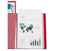 CARPETA LIDERPAPEL PERSONALIZA 20 FUNDAS CANGURO POLIPROPILENO DIN A4 ROJO TRANSLUCIDO PORTADA Y LOMO