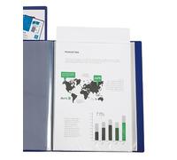 Carpeta liderpapel personaliza 40 fundas canguro polipropileno a4 azul translucido portada y lomo - JC07