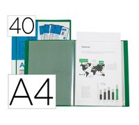 Carpeta liderpapel personaliza 40 fundas canguro polipropileno din a4 verde translucido portada y lomo