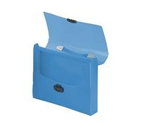 Carpeta liderpapel portadocumentos broche polipropileno din a4 azul transparente con asa