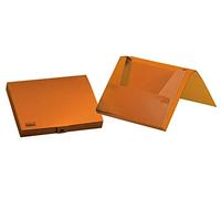 Carpeta liderpapel portadocumentos gomas polipropileno din a4 naranja fluor lomo 25 mm