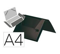 Carpeta liderpapel portadocumentos gomas polipropileno din a4 negro opaco lomo 25 mm