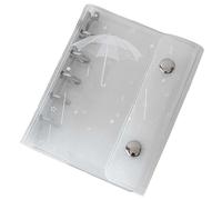 Carpeta M5 - Cubierta de cuaderno portátil transparente con 6 agujeros, bonito organizador de bolsillo estilo Filofax recargable, de planificación diario y semanal para oficina de estudio