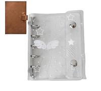 Carpeta M5 - Cubierta de cuaderno portátil transparente con 6 agujeros, bonito organizador de bolsillo estilo Filofax recargable, de planificación diario y semanal para oficina de estudio