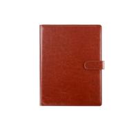 Carpeta multifuncional A4 con inserción de bolígrafo, cuero, contrato negocios, libro firma, tablero información documentos, carpeta, expansión archivos(Brown)