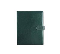 Carpeta multifuncional A4 con inserción de bolígrafo, cuero, contrato negocios, libro firma, tablero información documentos, carpeta, expansión archivos(Green)