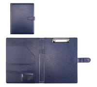 Carpeta multifuncional A4 for conferencias, papelería empresarial, carpetas de cuero for contratos, bolsa for documentos, material oficina Portadocumentos De Cuero(Blue)