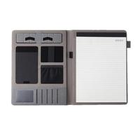 Carpeta multifuncional para negocios, multipirposa, A4, organizador de | Soporte para tablet y teléfono móvil, carpeta de documentos adjunta para entrevistas, aula