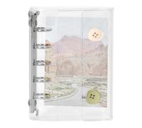 Carpeta organizadora de calcomanías, carpeta organizadora reutilizable, cuaderno transparente, organizador estético para álbumes de recortes, decoración, viajes, escuela, aula