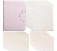 Carpeta organizadora de negocios con cremallera, estilo Trapper Keeper, cartera A4 de piel sintética con bolsillos, carpeta de anillos y ranuras para tarjetas para uso diario