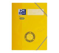 Carpeta Oxford by Elba con goma en las esquinas para un cierre seguro, 3 solapas redondeadas, cartón rígido con superficie suave, color amarillo A4, 1 Stück