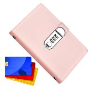 Carpeta Para Ahorrar Dinero - 100 Ranuras Para Tarjetas, Herramienta De Presupuesto De Bloqueo Portátil Reutilizable | Libro Para Ahorrar Dinero, Duradero Y Compacto Para Ahorros Organizados Para Amig