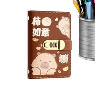 Carpeta para ahorrar dinero en efectivo, cuaderno de almacenamiento de dinero Capybara con cerradura, carpeta de ahorro de dinero para planificación financiera, para autónomos, principiantes, familias