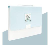 Carpeta para archivos A4 Material PP, organizador de documentos con 13 Bolsillos Clasificador con Botón de Presión, estilo maletín gran capacidad extensible impermeable (Perro)