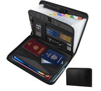 Carpeta para documentos A4, resistente al fuego con 13 compartimentos y varios compartimentos, carpeta A4 para archivos/facturas/recibos, organizador de documentos