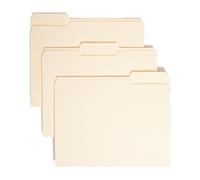 Carpeta para Documentos - Carpetas de Papel con Pestañas de 1/3 Recortadas - 100 Unidades Material de Organización para Archivo de Facturas Domésticas y Gestión de Material Escolar