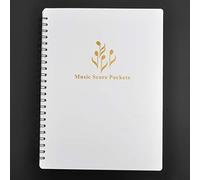 Carpeta para guardar partituras musicales, archivos, etc., tamaño A4, doble cara, color blanco