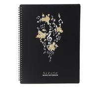 Carpeta para partituras (20 fundas, 40 páginas, tamaño A4), organizador profesional y elegante para orquesta, coro, estudiantes, PVC, color negro (Escribe)