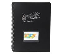 Carpeta para partituras (20 fundas, 40 páginas, tamaño A4), organizador profesional y elegante para orquesta, coro, estudiantes, PVC, color negro (Escribe) (Tipo B) (Tipo C)