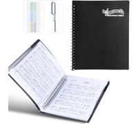 Carpeta para partituras corales: A4, carpeta de música con fundas de plástico, 40 bolsillos, 80 páginas, organizador para archivos, para coro, piano, orquesta, carteles, carpeta (polipropileno (PP))
