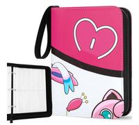Carpeta para tarjetas coleccionables de 440 bolsillos, 4 bolsillos con 55 fundas, color rosa
