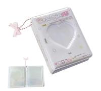 Carpeta Para Tarjetas Fotográficas Ídolo, 3 Pulgadas Álbum De Fotos Portátil, Porta Photocards Ídolo Con Corazón De Amor Y Lindo Colgante, Libro De Coleccionista Para Colección De Tarjetas Fotográfica