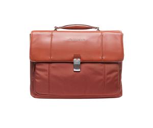 Carpeta Piquadro Ca3111lk2 Bolso Bandolera Hombre Cuero Naranja