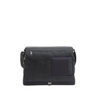 Piquadro - Bolso Mensajero Azul de Cuero con Estructura - Bags - Hombre - Azul - ONE SIZE -